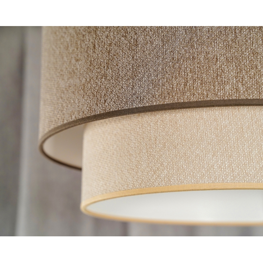 Duolla - Hängeleuchte BOHO ECO RECYCLING 1xE27/15W/230V d 45 cm braun/cremefarben