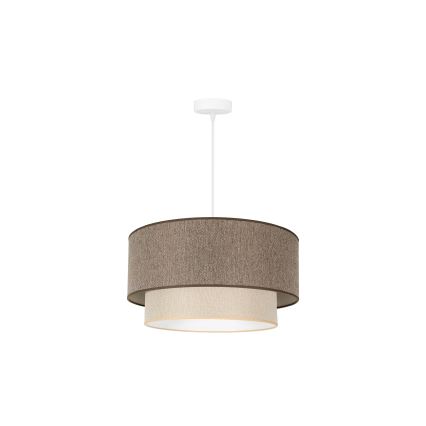 Duolla - Hängeleuchte BOHO ECO RECYCLING 1xE27/15W/230V d 45 cm braun/cremefarben