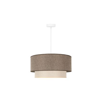 Duolla - Hängeleuchte BOHO ECO RECYCLING 1xE27/15W/230V d 45 cm braun/cremefarben