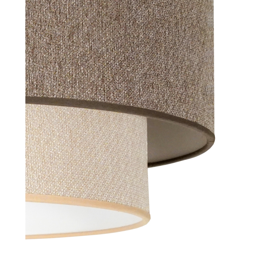 Duolla - Hängeleuchte BOHO ECO RECYCLING 1xE27/15W/230V d 45 cm braun/cremefarben