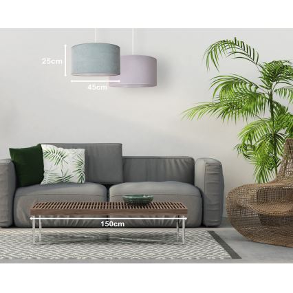 Duolla - Hängeleuchte BRISTOL 1xE27/15W/230V d 45 cm grün/weiß