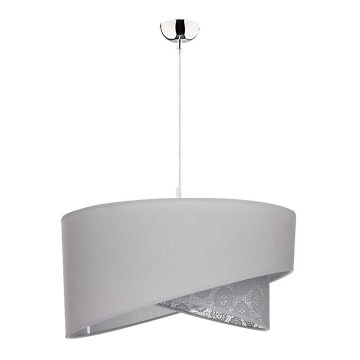 Duolla - Hängeleuchte CELLO 1xE27/40W/230V d 45 cm grau/Spitze