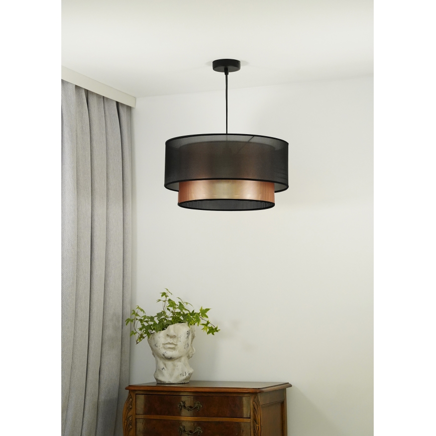 Duolla - Hängeleuchte COPPER SHINY 1xE27/15W/230V d 45 cm braun/kupfern