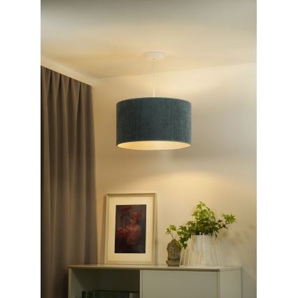 Duolla - Hängeleuchte CORDUROY 1xE27/15W/230V Leuchte d 40 cm blau