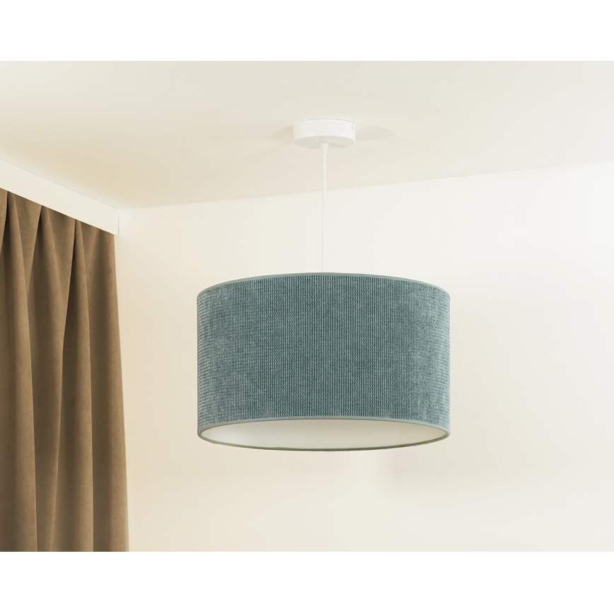 Duolla - Hängeleuchte CORDUROY 1xE27/15W/230V Leuchte d 40 cm blau