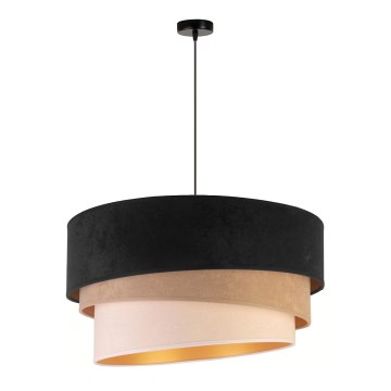 Duolla - Hängeleuchte DEVON 1xE27/40W/230V d 45 cm schwarz/beige