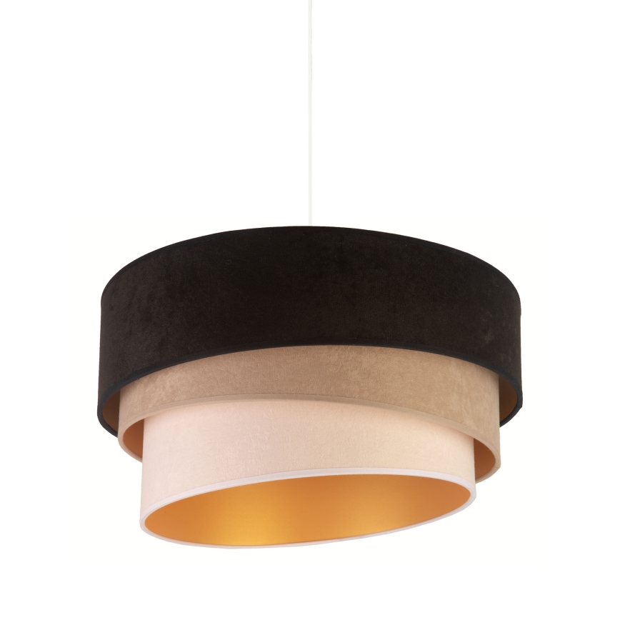 Duolla - Hängeleuchte DEVON 1xE27/40W/230V d 45 cm schwarz/beige