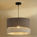 Duolla - Hängeleuchte DOUBLE 1xE27/15W/230V d 40 cm braun/grau