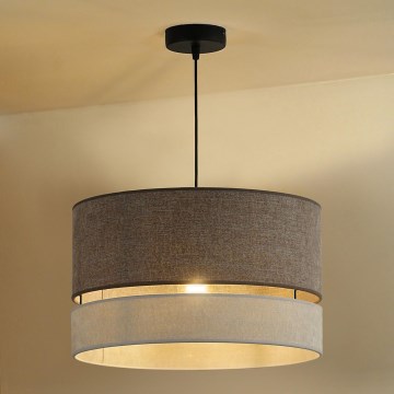 Duolla - Hängeleuchte DOUBLE 1xE27/15W/230V d 40 cm braun/grau
