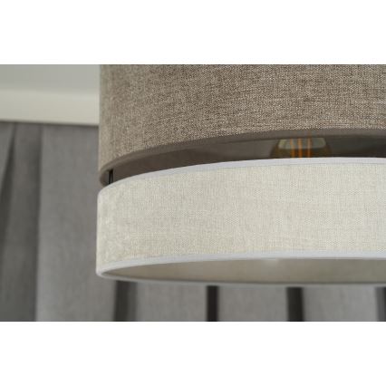 Duolla - Hängeleuchte DOUBLE 1xE27/15W/230V d 40 cm braun/grau