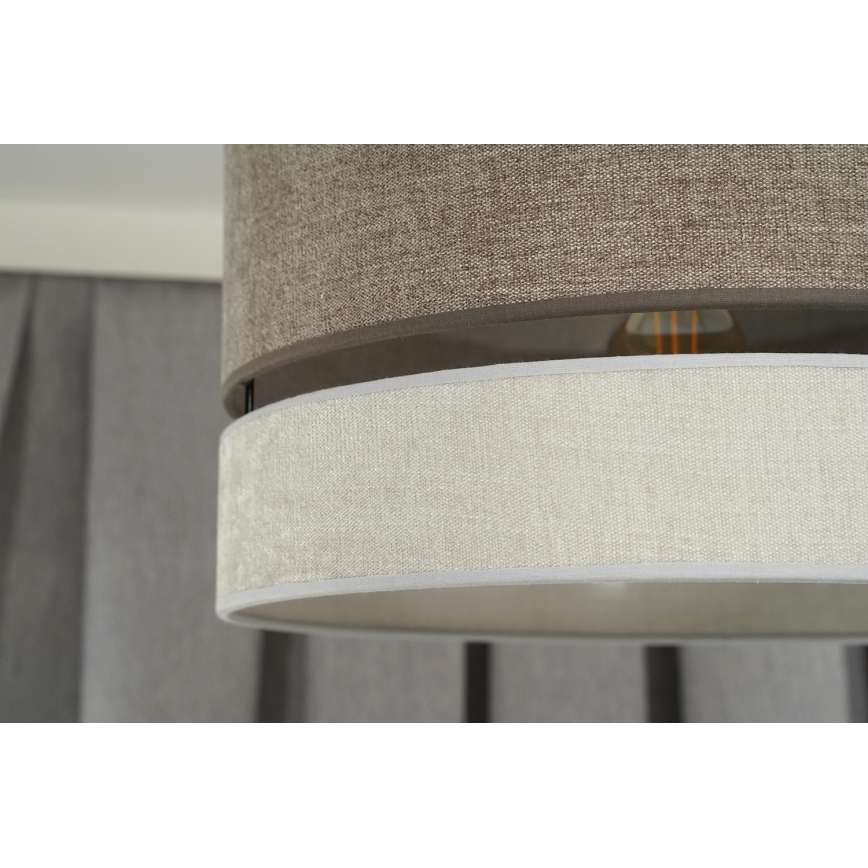 Duolla - Hängeleuchte DOUBLE 1xE27/15W/230V d 40 cm braun/grau