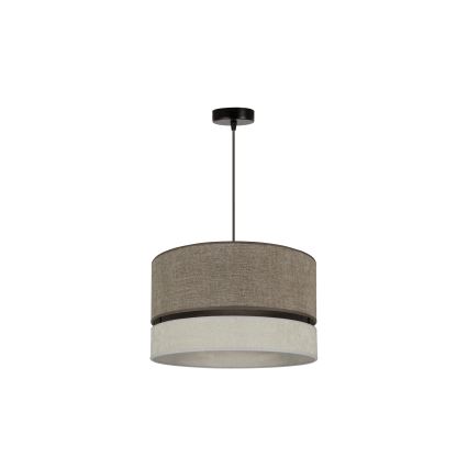 Duolla - Hängeleuchte DOUBLE 1xE27/15W/230V d 40 cm braun/grau