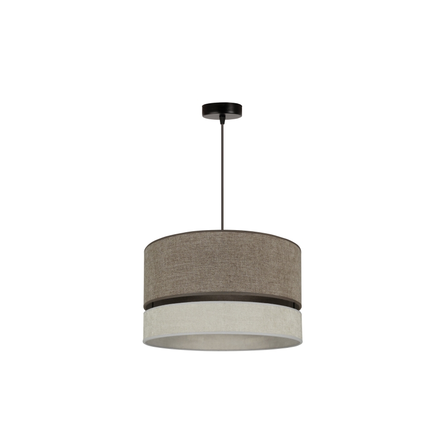 Duolla - Hängeleuchte DOUBLE 1xE27/15W/230V d 40 cm braun/grau