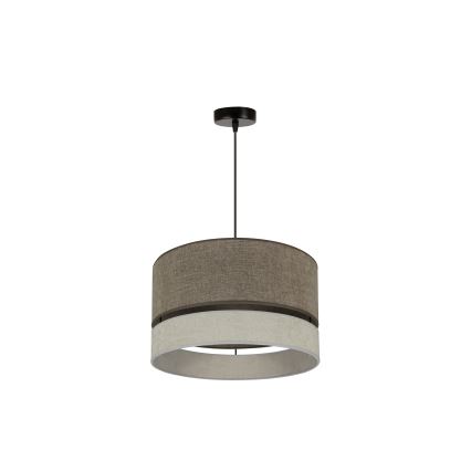 Duolla - Hängeleuchte DOUBLE 1xE27/15W/230V d 40 cm braun/grau