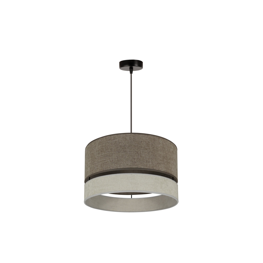 Duolla - Hängeleuchte DOUBLE 1xE27/15W/230V d 40 cm braun/grau