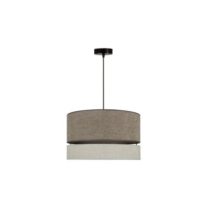Duolla - Hängeleuchte DOUBLE 1xE27/15W/230V d 40 cm braun/grau