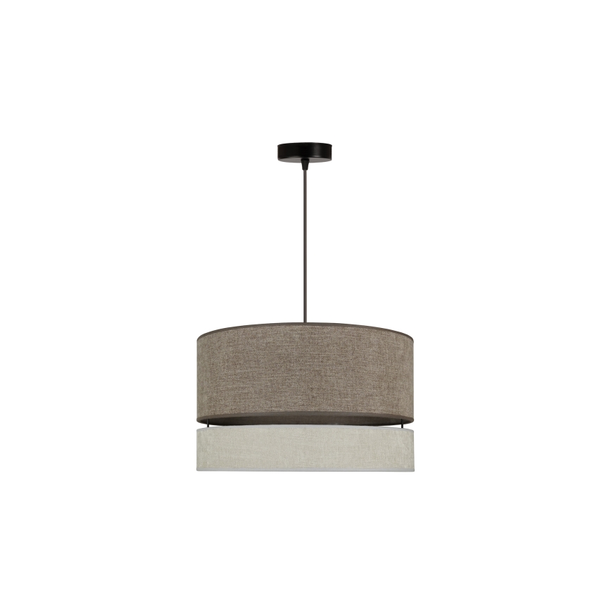 Duolla - Hängeleuchte DOUBLE 1xE27/15W/230V d 40 cm braun/grau