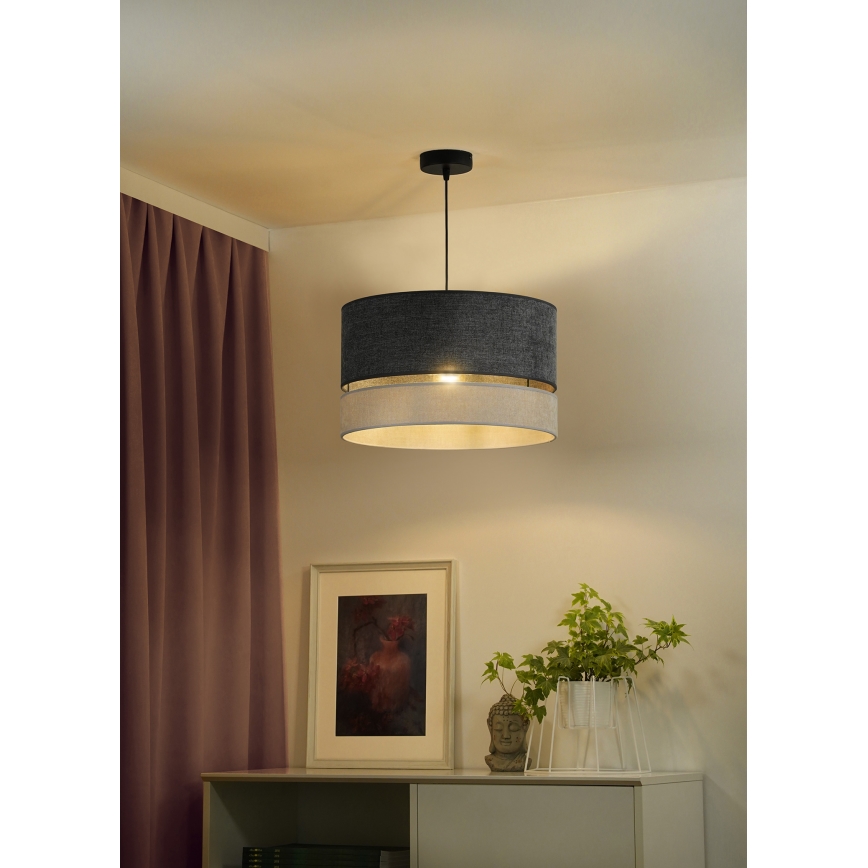Duolla - Hängeleuchte DOUBLE 1xE27/15W/230V d 40 cm grau