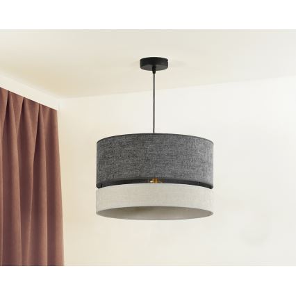 Duolla - Hängeleuchte DOUBLE 1xE27/15W/230V d 40 cm grau