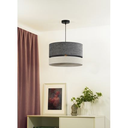 Duolla - Hängeleuchte DOUBLE 1xE27/15W/230V d 40 cm grau