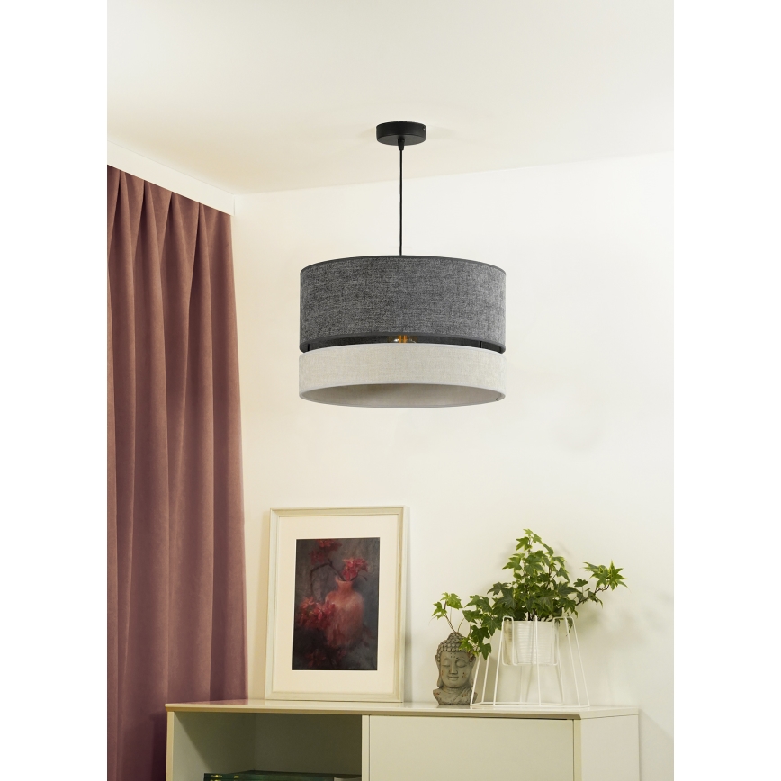Duolla - Hängeleuchte DOUBLE 1xE27/15W/230V d 40 cm grau