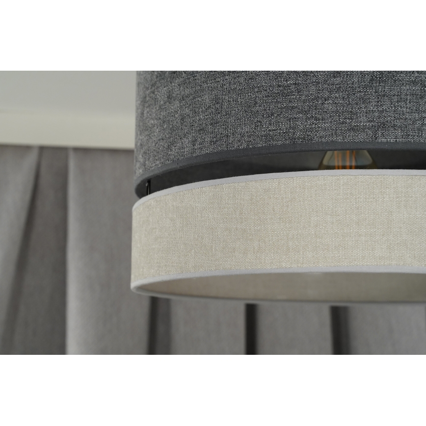 Duolla - Hängeleuchte DOUBLE 1xE27/15W/230V d 40 cm grau