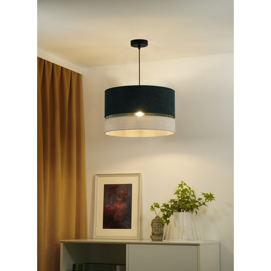 Duolla - Hängeleuchte DOUBLE 1xE27/15W/230V d 40 cm grün/grau