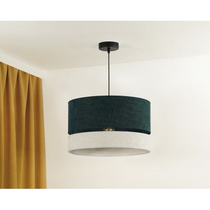 Duolla - Hängeleuchte DOUBLE 1xE27/15W/230V d 40 cm grün/grau