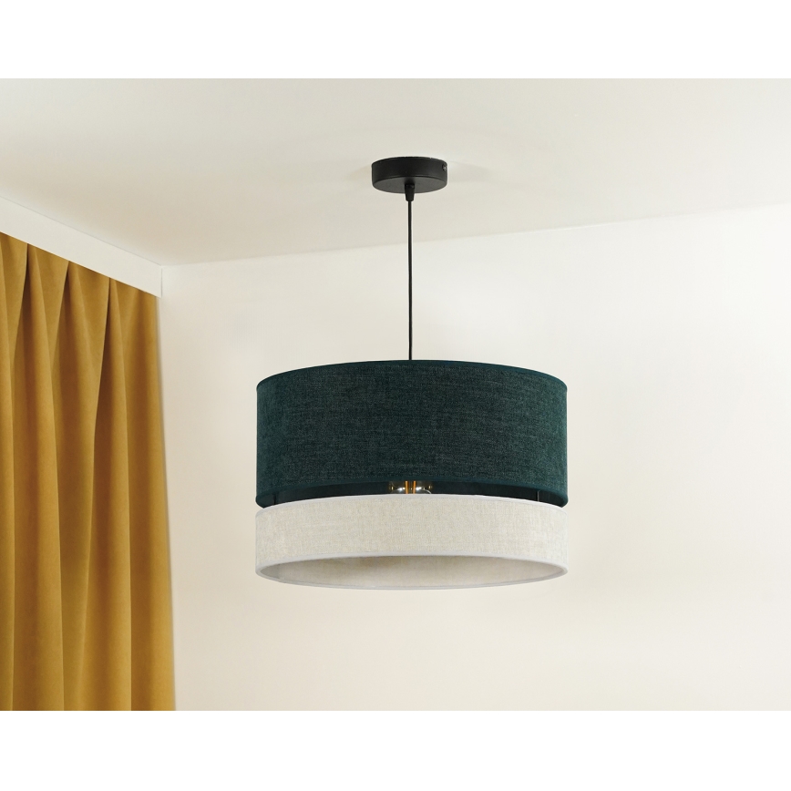 Duolla - Hängeleuchte DOUBLE 1xE27/15W/230V d 40 cm grün/grau
