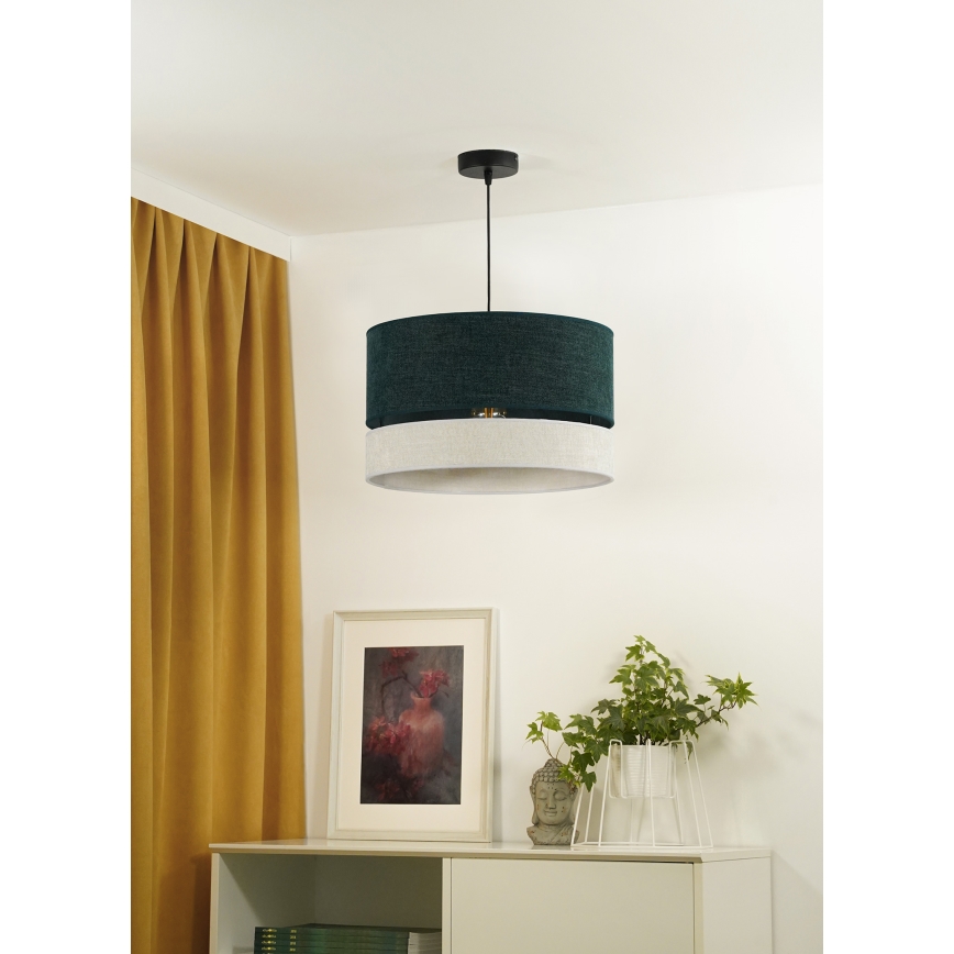 Duolla - Hängeleuchte DOUBLE 1xE27/15W/230V d 40 cm grün/grau