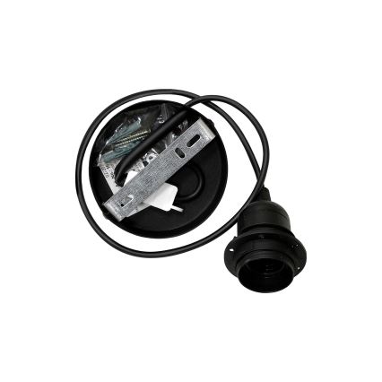 Duolla - Hängeleuchte DOUBLE RATTAN 1xE27/15W/230V d 40 cm schwarz