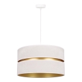 Duolla - Hängeleuchte DUO 1xE27/15W/230V d 40 cm cremefarben/golden