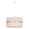 Duolla - Hängeleuchte DUO 1xE27/15W/230V d 40 cm cremefarben/golden