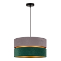 Duolla - Hängeleuchte DUO 1xE27/15W/230V d 40 cm grau/grün/golden