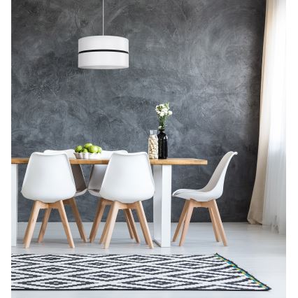 Duolla - Hängeleuchte DUO 1xE27/15W/230V d 40 cm weiß/schwarz