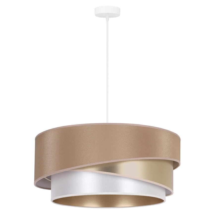 Duolla - Hängeleuchte KOBO 1xE27/15W/230V d 45 cm beige/golden/weiß