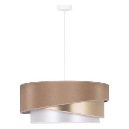 Duolla - Hängeleuchte KOBO 1xE27/15W/230V d 45 cm beige/golden/weiß