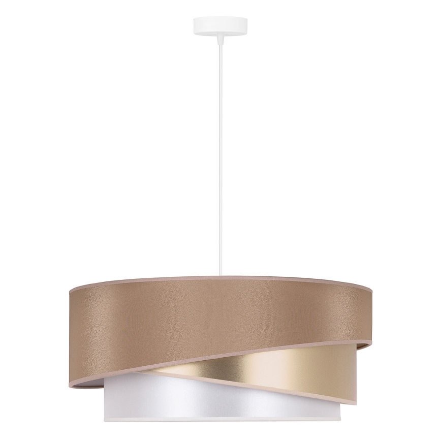 Duolla - Hängeleuchte KOBO 1xE27/15W/230V d 45 cm beige/golden/weiß