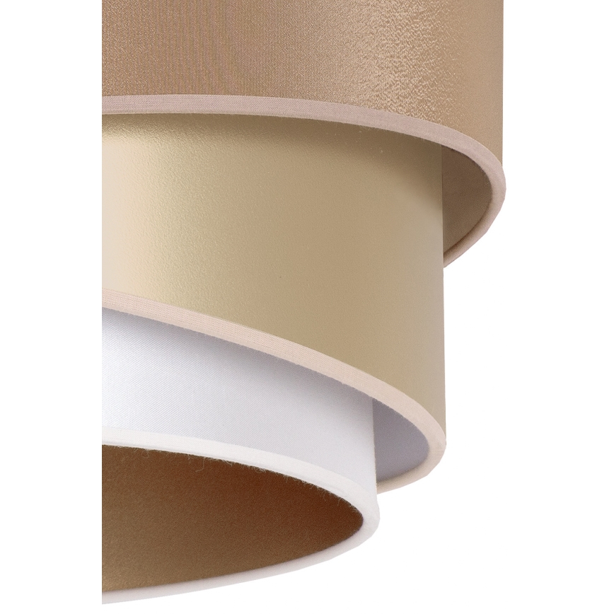 Duolla - Hängeleuchte KOBO 1xE27/15W/230V d 45 cm beige/golden/weiß