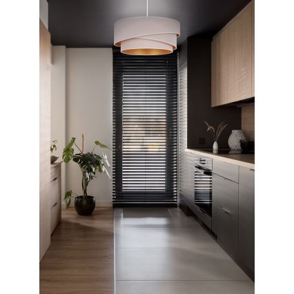 Duolla - Hängeleuchte KOBO 1xE27/15W/230V d 45 cm cremefarben/golden