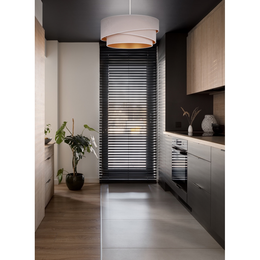 Duolla - Hängeleuchte KOBO 1xE27/15W/230V d 45 cm cremefarben/golden