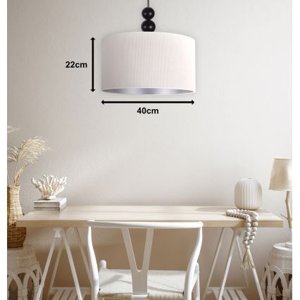 Duolla - Hängeleuchte LYON 1xE27/15W/230V d 40 cm cremefarben