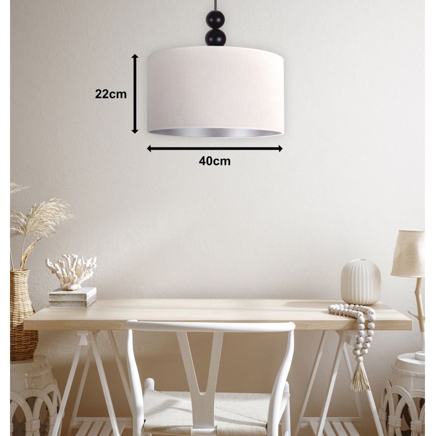 Duolla - Hängeleuchte LYON 1xE27/15W/230V d 40 cm cremefarben