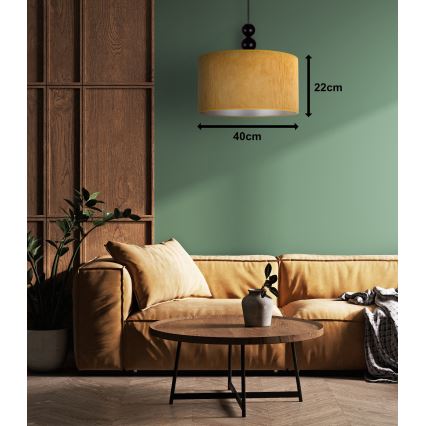 Duolla - Hängeleuchte LYON 1xE27/15W/230V d 40 cm gelb