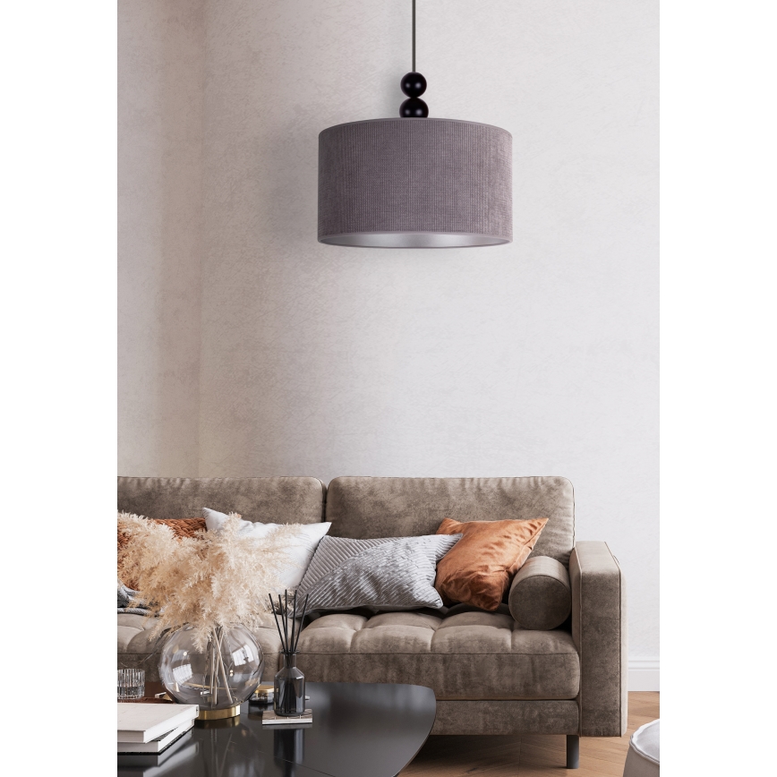 Duolla - Hängeleuchte LYON 1xE27/15W/230V d 40 cm grau