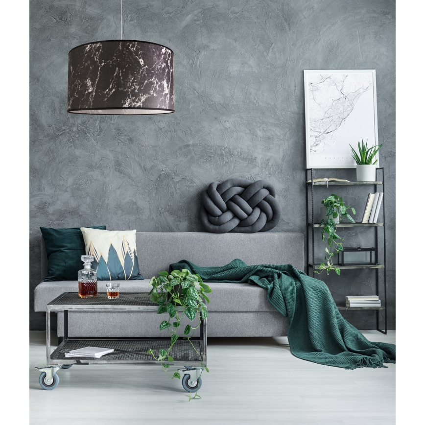 Duolla - Hängeleuchte MARBLE 1xE27/40W/230V d 45 cm schwarz/weiß