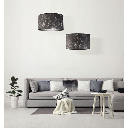 Duolla - Hängeleuchte MARBLE 1xE27/40W/230V d 45 cm schwarz/weiß