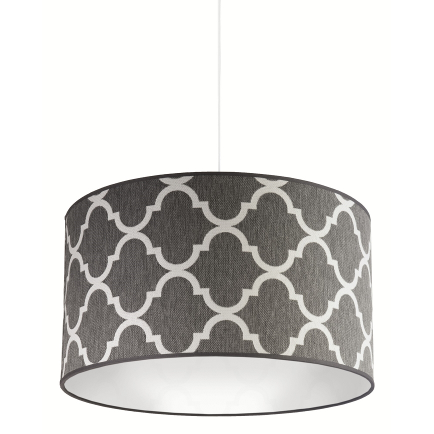 Duolla - Hängeleuchte MAROKO 1xE27/40W/230V d 45 cm grau/weiß