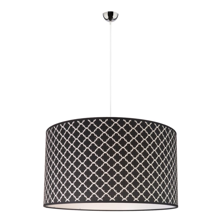 Duolla - Hängeleuchte MAROKO 1xE27/40W/230V d 45 cm schwarz/weiß