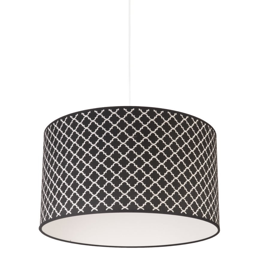 Duolla - Hängeleuchte MAROKO 1xE27/40W/230V d 45 cm schwarz/weiß